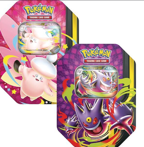 Mega Moonlit Tin Combo - Mega Gengar ex + Mega Clefable ex tins